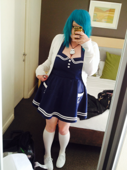 herlonelyheart:  I got white shoes to go with my sailor outfit!!