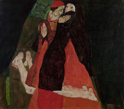 Egon Schiele, Cardinal and Nun (Caress), 1912https://painted-face.com/