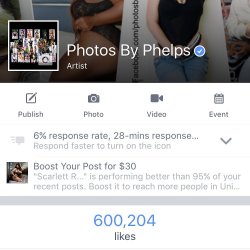 600,000 Facebook fans!!!! Talk about blessings and hard work…consistency