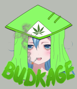 thepotheadotaku:  My New Logo  I’m The Budkage 😂😂 Wat