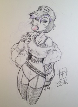 callmepo:  Cool down sketch. Ganguro Gogo. 