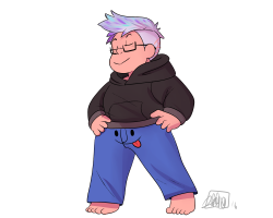 I drew myself with my new haircut and PJs hello