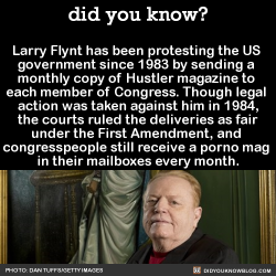 did-you-know:  Larry Flynt has been protesting the US  government