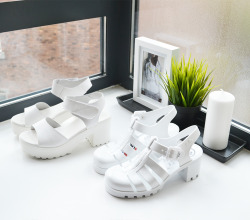 ghoustly:  Wow. I love this Chunky white sandals  . Check