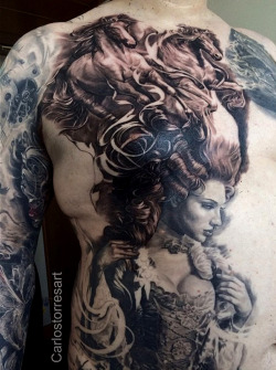 thievinggenius:  Tattoo done by Carlos Torres. @carlostorresart