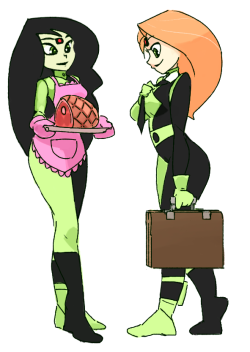 narplebutts: remember how Drakken put Shego in a pink apron and