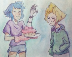 needstogetalife-butcrona:  “Hey Lapis have you seen my arm..oh…”