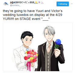 vyctornikiforov:  THE WEDDING TUXEDOS. God Yuri!!! On stage is