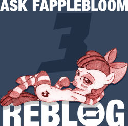 askfapplebloom3:  Be sure to spread the news that we’re coming