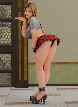 olibuz:  Tin schoolgirl outfit pose model by L2R Pose and render