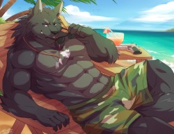 9kitsune:    Days at beach  Artist: Rabbity   