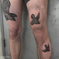tattrx:  Leg sleeve concepts using large swaths of negative space.