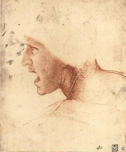 boysephemere:  Head of a Warrior (‘The Red Head’): Leonardo