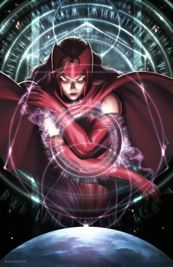 comic-book-ladies:Scarlet Witch by Brian Valeza