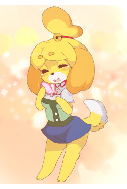 xiaoxinge:  “T-thank you Mr. Mayor!” Redraw of Isabelle~