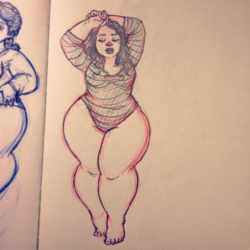 dailychubbies:  #sketch #drawing #pinup #dailychubbies