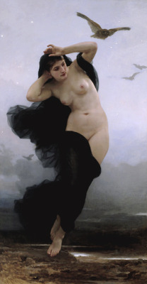 vintagegal:William-Adolphe Bouguereau- La Nuit (1883) and Humeur