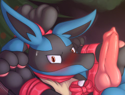 I drew lucario butt this christmas : P full render at Furaffinity & Twitter 