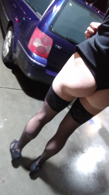 lingeriesletnl:Why do people always start giggling and laughing when I fill up the car at a gas station?ðŸ˜‚ I think itâ€™s pretty normal to walk and drive around like thisðŸ˜œ