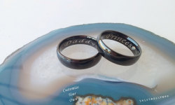 twistedskrews:  BDSM HIDDEN MESSAGE couples rings 6mm Stainless