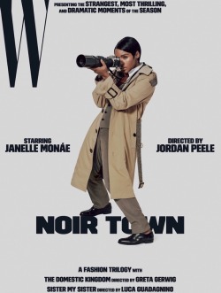 eyeblogaboutnothin:  Janelle Monáe “Noir Town” photoshoot