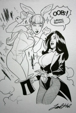 comicbookwomen:Zatanna and a Bunny-Leonard Kirk