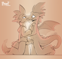 braeburned: Request stream sketch of teen spike and fizzle kissin