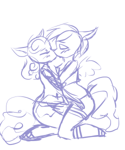 rainbowsprinklesart:  scootabelle smoochin. might clean this