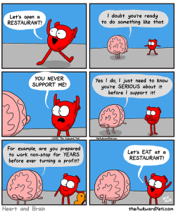 asapscience:Heart vs. Brain. [The Awkward Yeti]