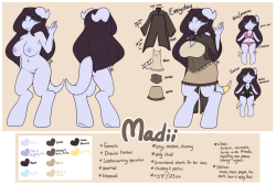 Decided to update Madii’s ref sheet!Here’s some old headcanons