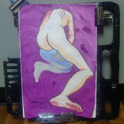 Went into a recent figure drawing with some color.    #art #figuredrawing