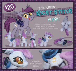 lunarshinestore:  Night Stitch Plush ToyGet Yours Here:http://lunarshine.myshopify.com/products/night-stitch-plush-toyTHIS