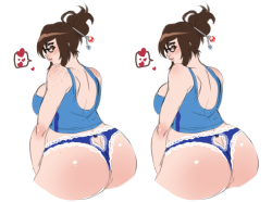 Some Mei doodles from twitter.Left one has freckles because I