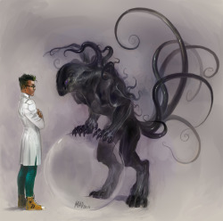 madnessdemon:  Monster named Naiden and his creator-scientist