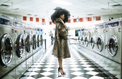 blackfashion:  | Fur coats and laundromats |  Model  @hopecharisse