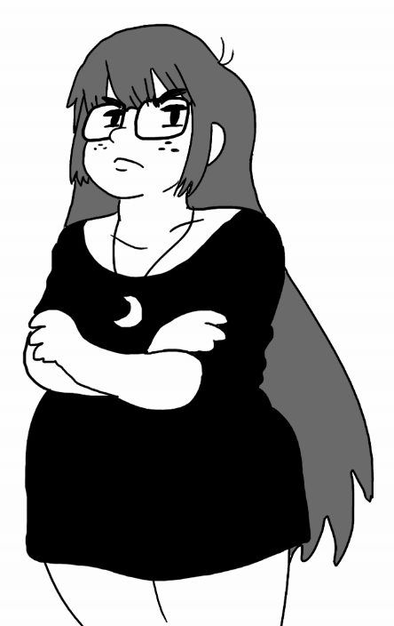 hamburglarorgasms:  i keep drawing morgan in this lazy style