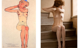 who-wore-it-better:  Egon Schiele Nu Assis  ::  Tania Brassesco