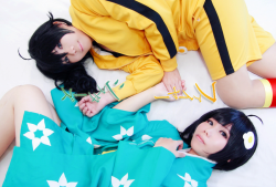 Nisemonogatari - Fire Sisters - Tsukihi x Karen by Xeno-Photography