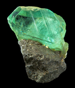 bijoux-et-mineraux:  Phosphophyllite perched atop Sphalerite