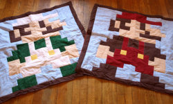 retrogamingblog:  Mario and Luigi Quilts made by Lee Haynes