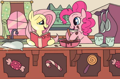 ponycide: a super cute commission of flutters and pinkie doing