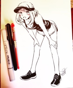 ravefirell:Inktober day 3: Uraraka doing her best 