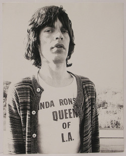 70rgasm:  Mick Jagger sporting a Linda Ronstadt Queen of L.A.