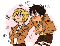 :  kingdomhearts-lll answered: eren being frsutrated w/ armin