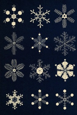 diversuguale:  Illustrations of Snowflakes (1863) 