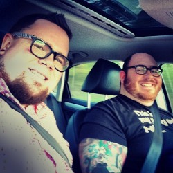 bearchaser:  cubby26:  budacub:  Jason and I on the road on my