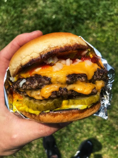 lovesandwichrecipes:  double quarter pounder but with dry aged