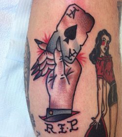 1337tattoos:  Ace of spades done by Vinny @bodkintattoo @kisscoolvinny