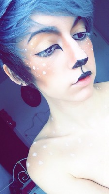 spencerofspace:  Back by popular vote; fawn makeup