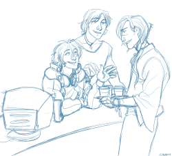 eemamminy:  #dmmd_69min [ latte ] Koujaku bringing drinks to